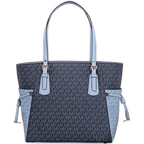 michael kors voyager tote admiral blue|michael kors voyager large tote.